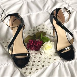 Black Strappy Heels size 38 (8US)